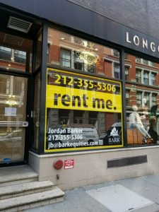 New London Graphic Design window outdoor real estate promotional 225x300